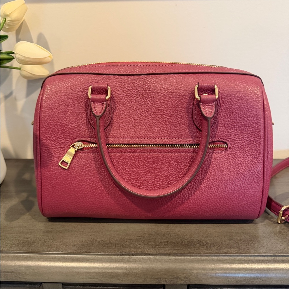 Coach Rowan Pink Leather Satchel NWOT - Picture 2 of 15